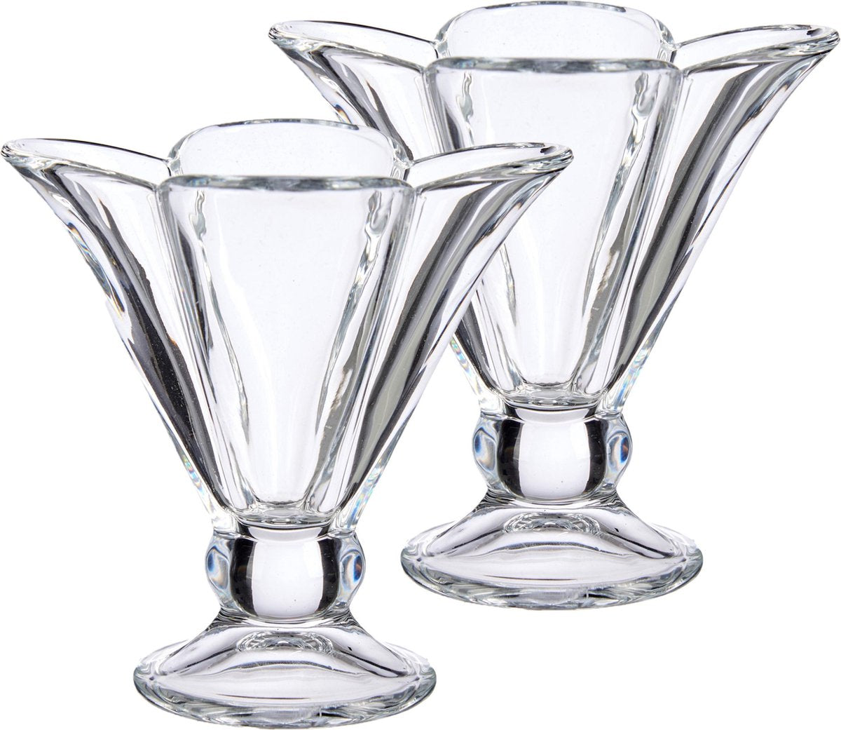 Set van 12x stuks Ijscoupes/ijsschaaltjes van glas 300 ml - Dessertschaaltjes