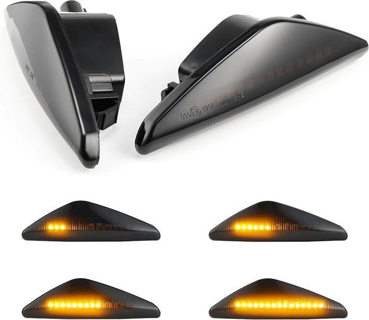 LED Dynamic Zijknipperlichten voor BMW X3 X5 X6 F25 E70 E71 E72 / Smoke - Zwart