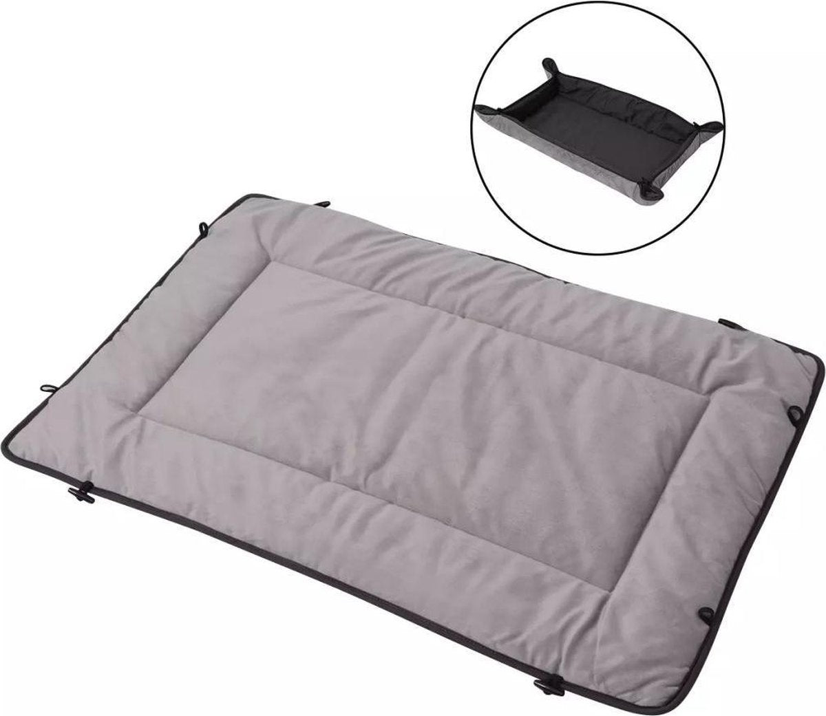 vidaXL Hondenbed grijs 65x100 cm