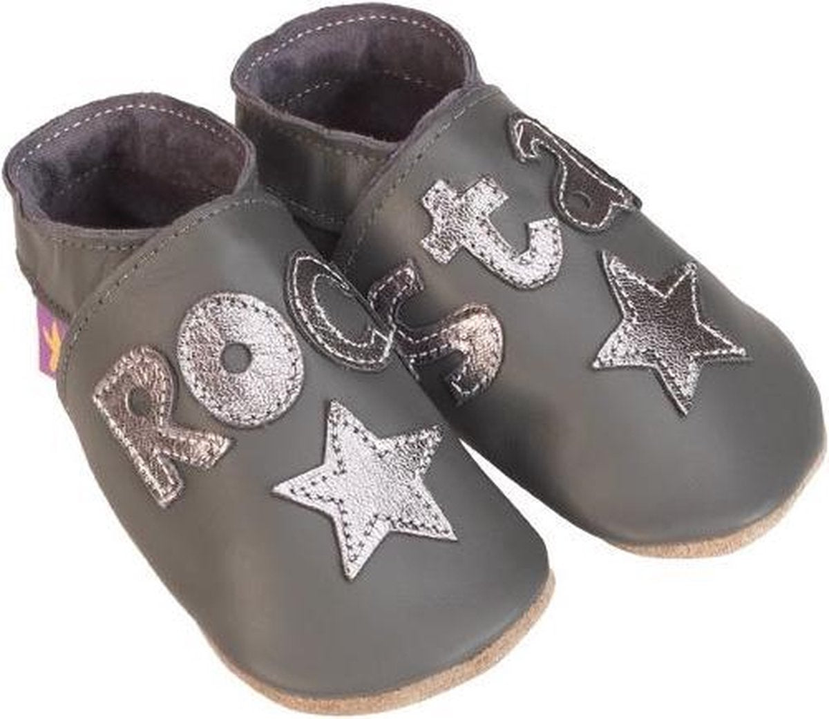 babyslofjes rock star grey metal Maat: 3XL (175 cm)
