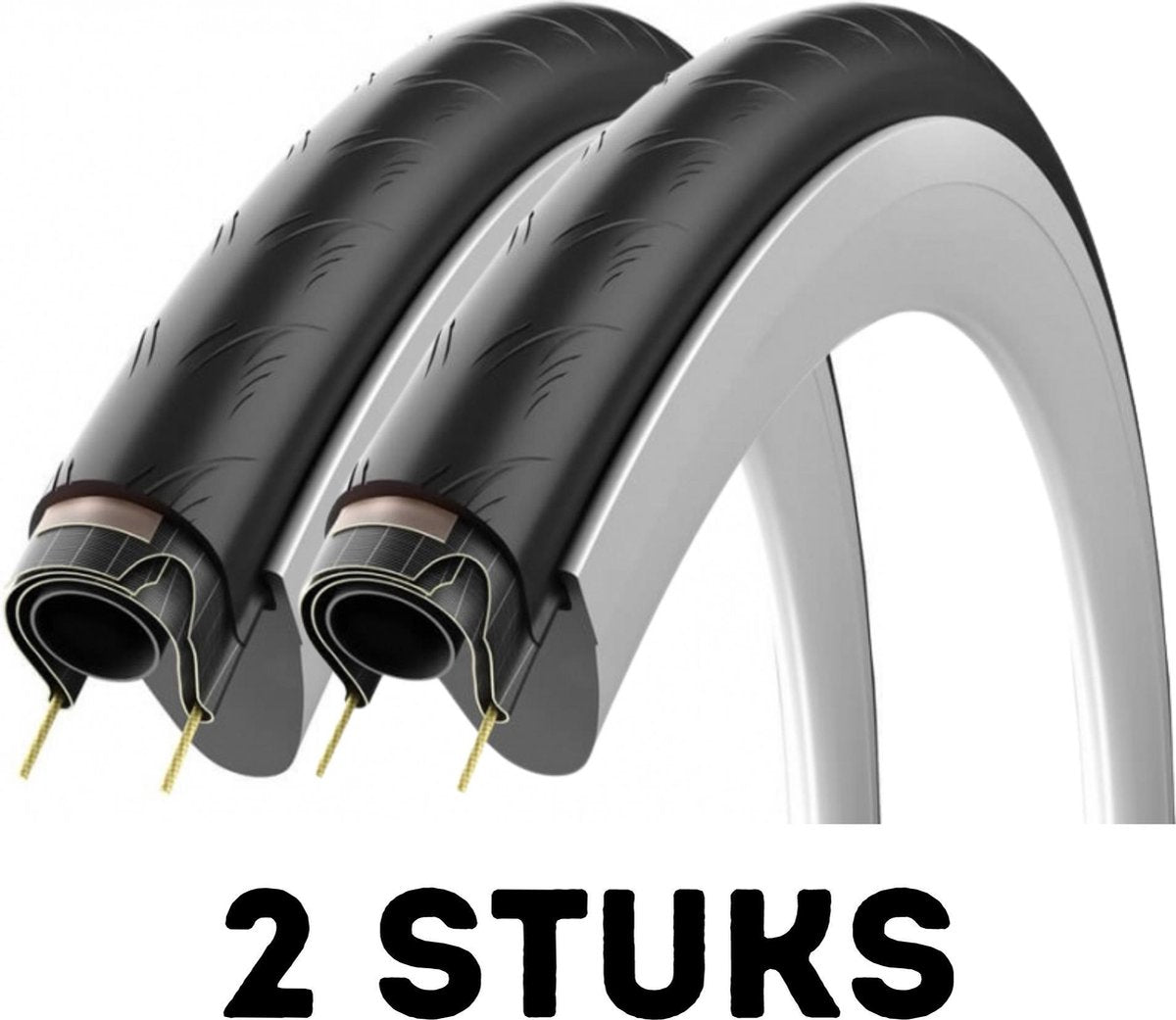 Fietsband - Buitenband - Set van 2 - Diamante Pro 28 x 7/8 (22-622) zwart
