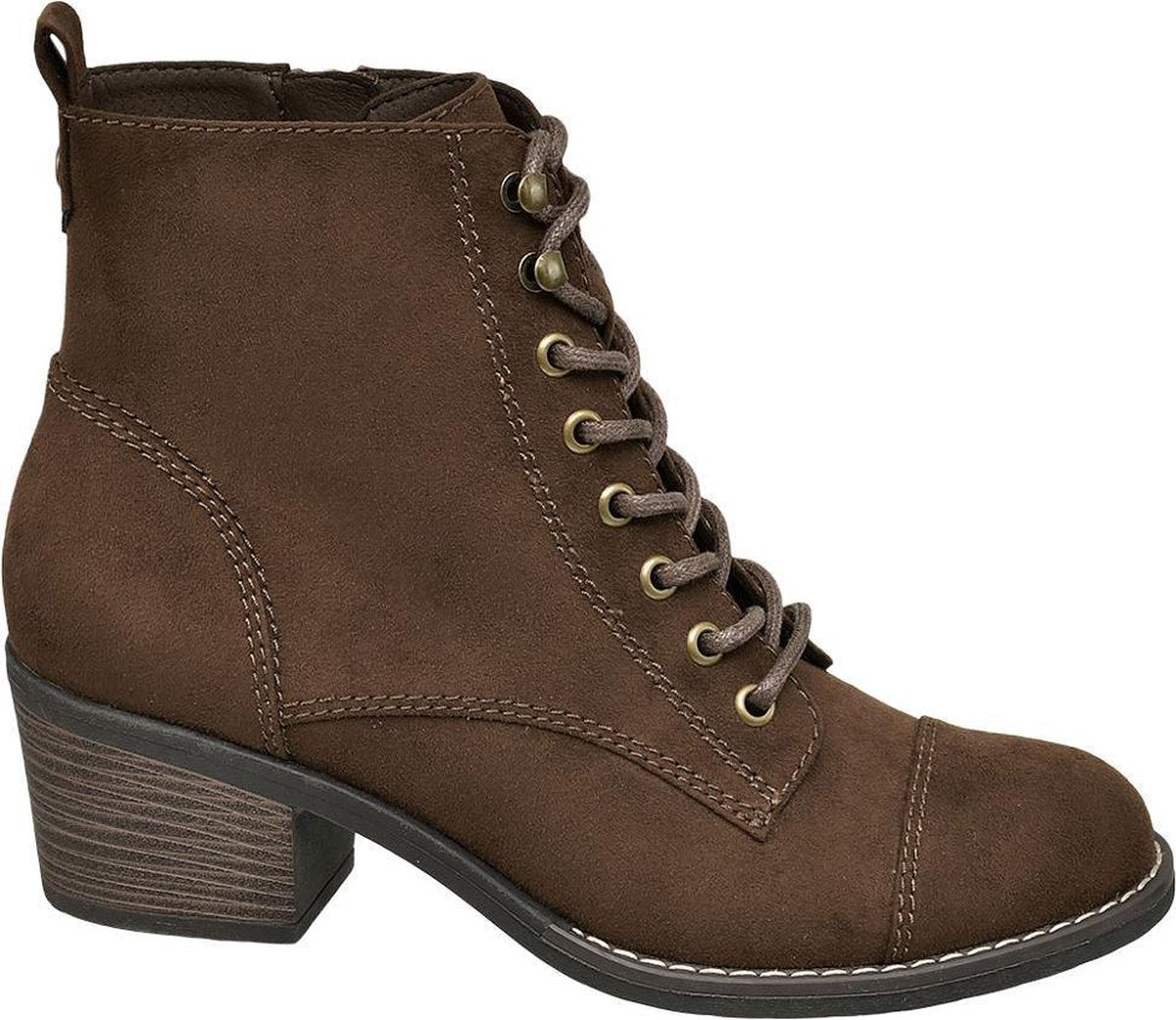 Graceland Dames Bruine veterboot - Maat 37