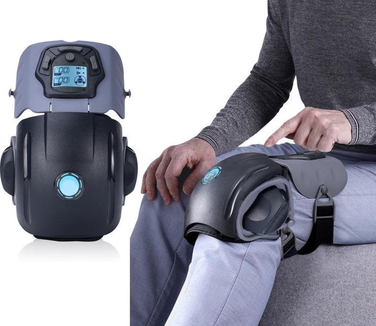 Knie massage – Massagekussen - Massage kniebrace – Massageapparaat met infrarood – Geschikt voor reuma en artritis - Elleboog - Knie
