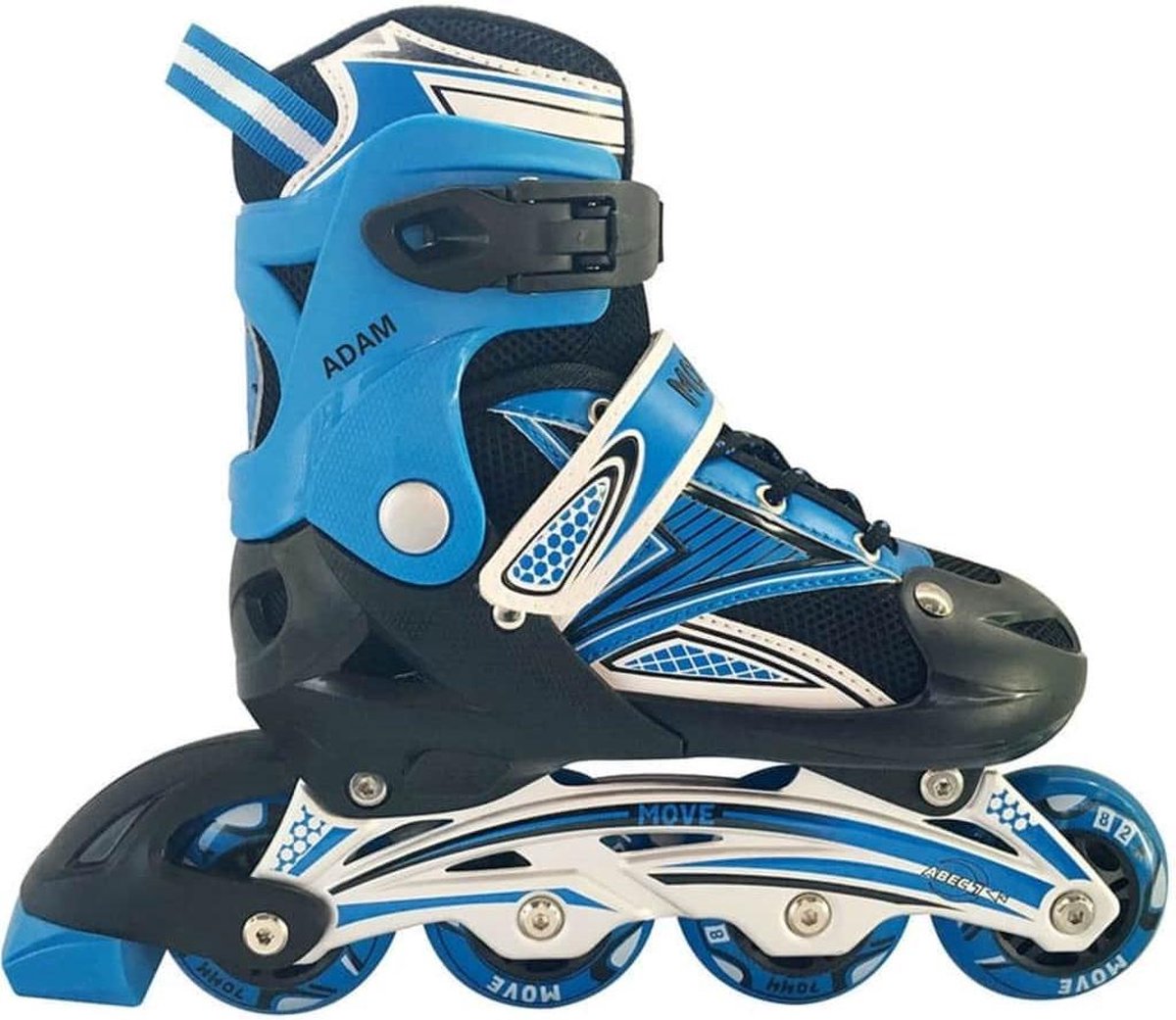 Move Adam Inlineskates - Maat 34-37 - Jongens - zwart/blauw