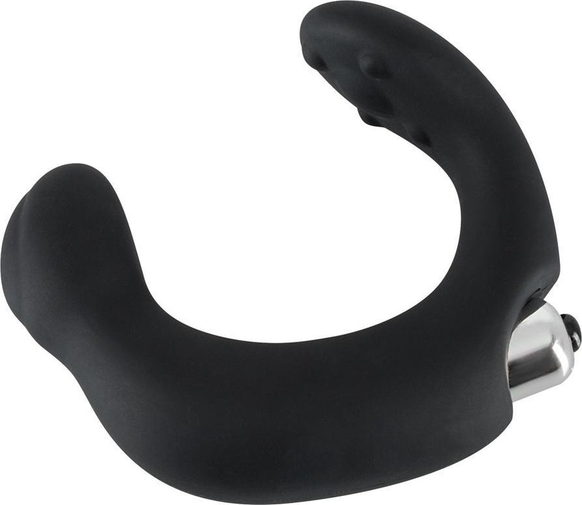 Rebel – Siliconen Prostaat Stimulator Vibrator voor Anaal Gebruik met Hoefijzer Vorm – Zwart