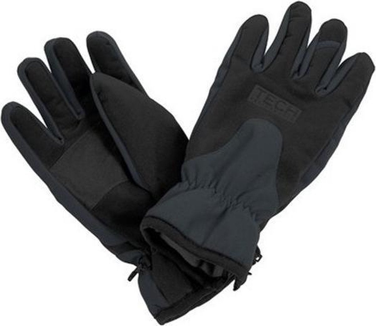 Zwart/grijze wintersport handschoenen voor volwassenen L