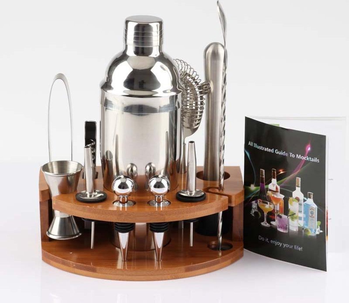 TDR - 12-delige cocktailshaker set - RVS