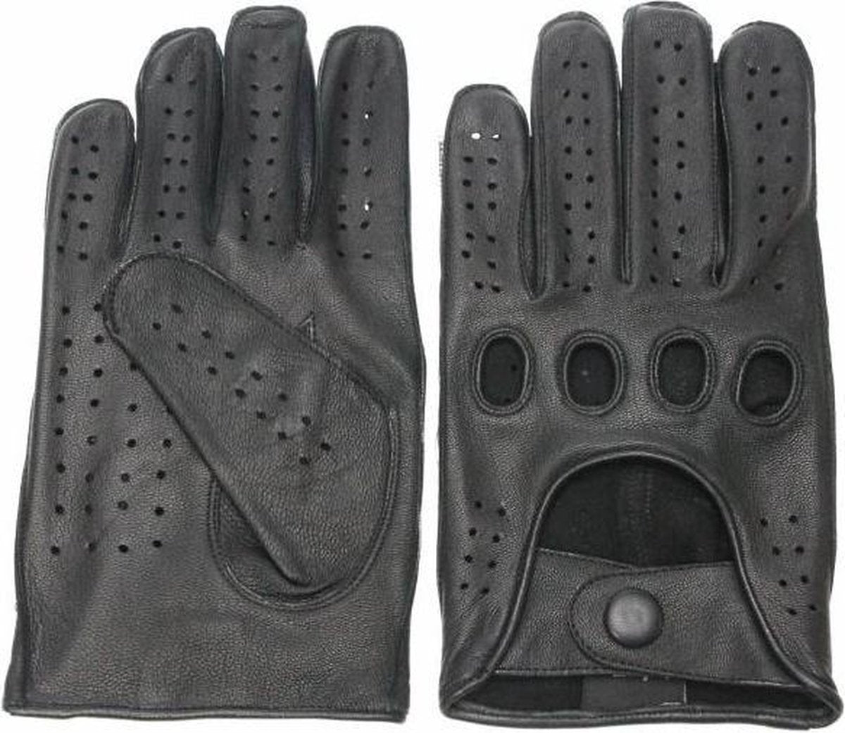 Swift racing leren auto handschoenen | mannen / vrouwen | zwart | maat XL