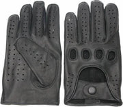 Swift racing leren auto handschoenen | mannen / vrouwen | zwart | maat XL