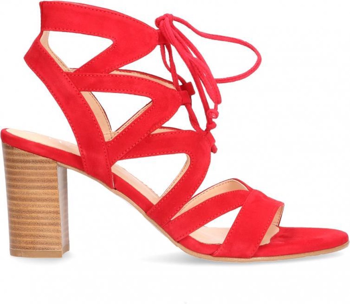 Van Dalen  - Sandaal Met Hak Suede - Womens - Red - 37
