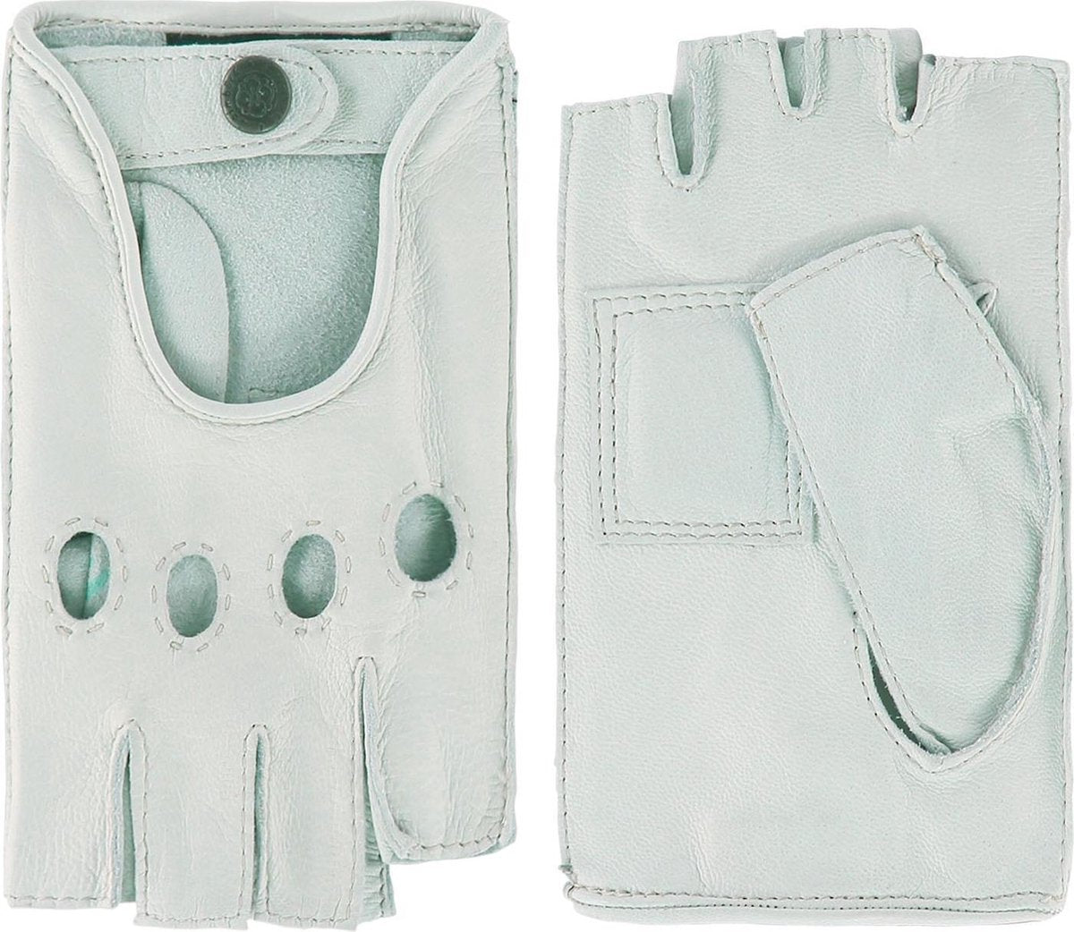Leren autohandschoenen dames met halve vingers model Las Vegas Color: Canvas