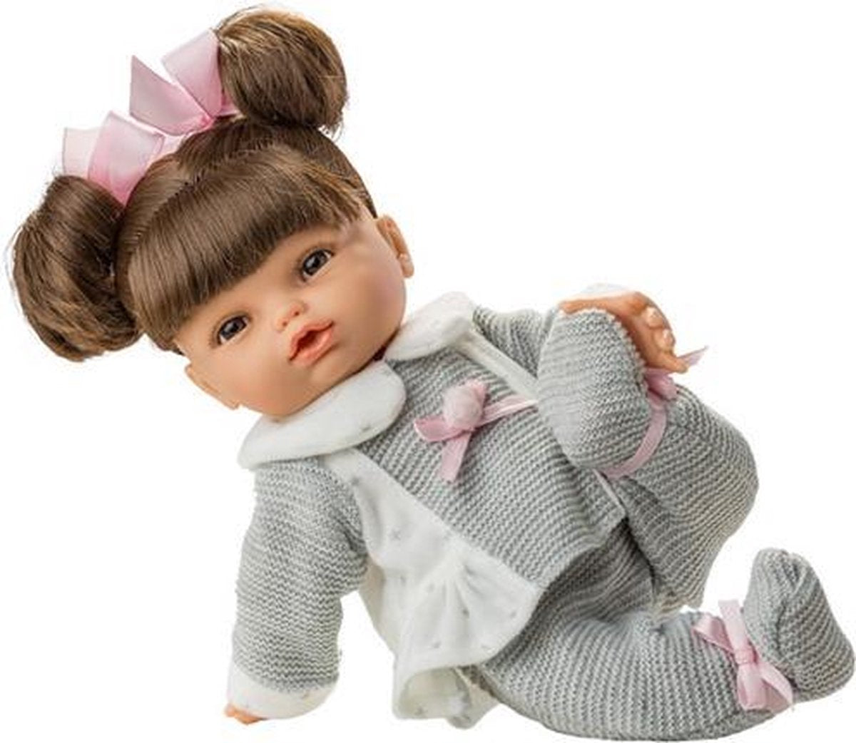 Berjuan babypop Grande 32 cm grijze outfit