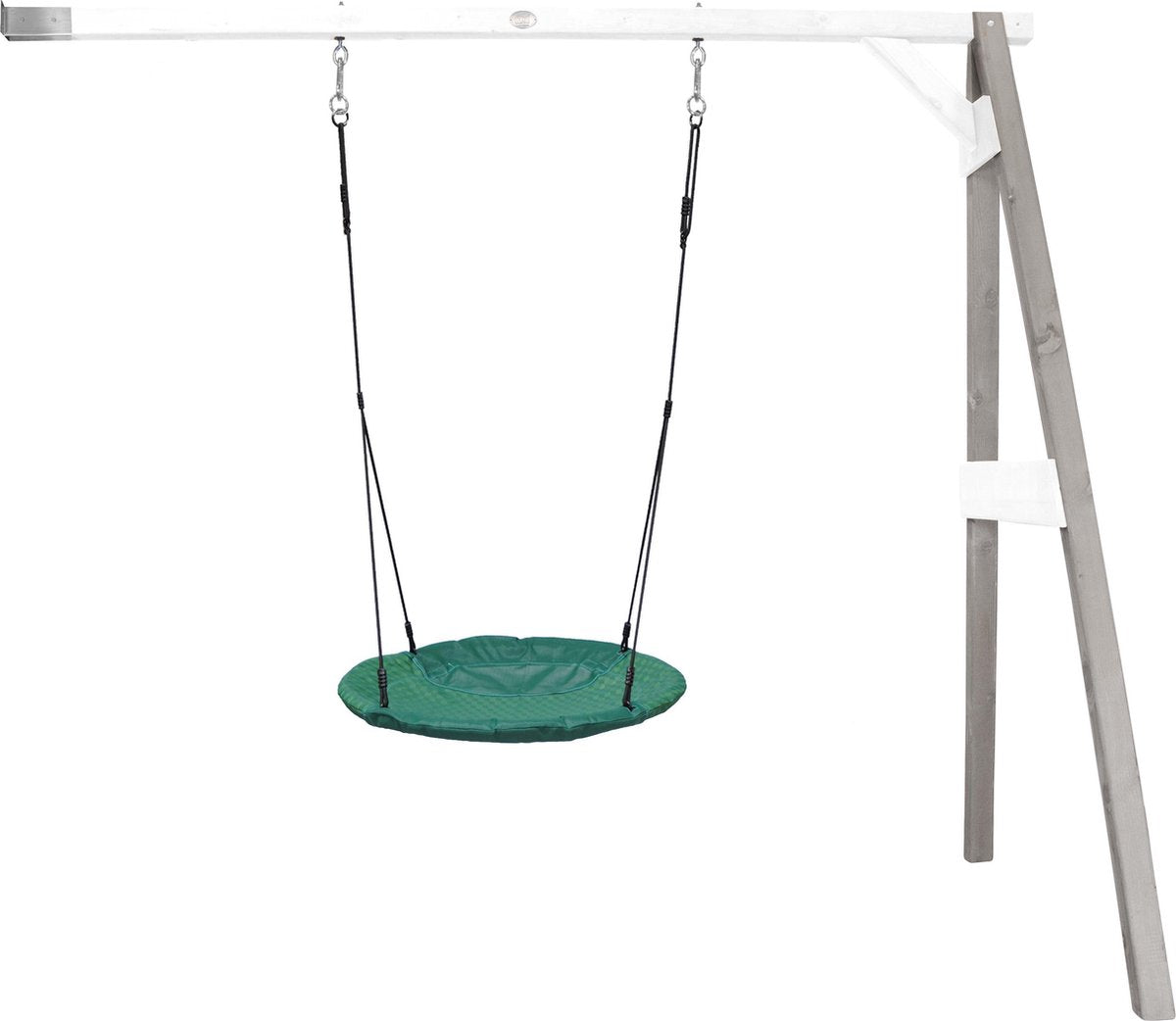 Summer Nest Aanbouwschommel Grijs/wit - FSC100% Hemlock hout - 1 nest schommel en 2 grondankers