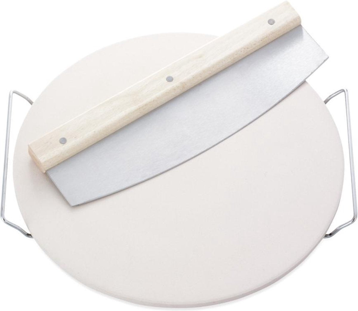 Leifheit Pizzasteen - Ø 33 cm incl. wiegemes