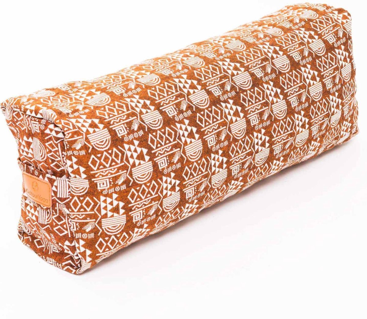 #DoYourYoga - Hoekig Yoga bolster - »Paravati« - Meditatiekussen met bio-organische Spelt vulling - L67 cm & diam.13 cm - Style (5)