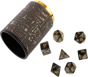 Dice cup en 7 delige set dobbelstenen voor Dungeon & Dragons (D&D) - Inclusief opbergzakje