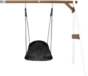 Roxy Nest Aanbouwschommel Wit/bruin - FSC100% Hemlock hout - 1 nest schommel en 2 grondankers