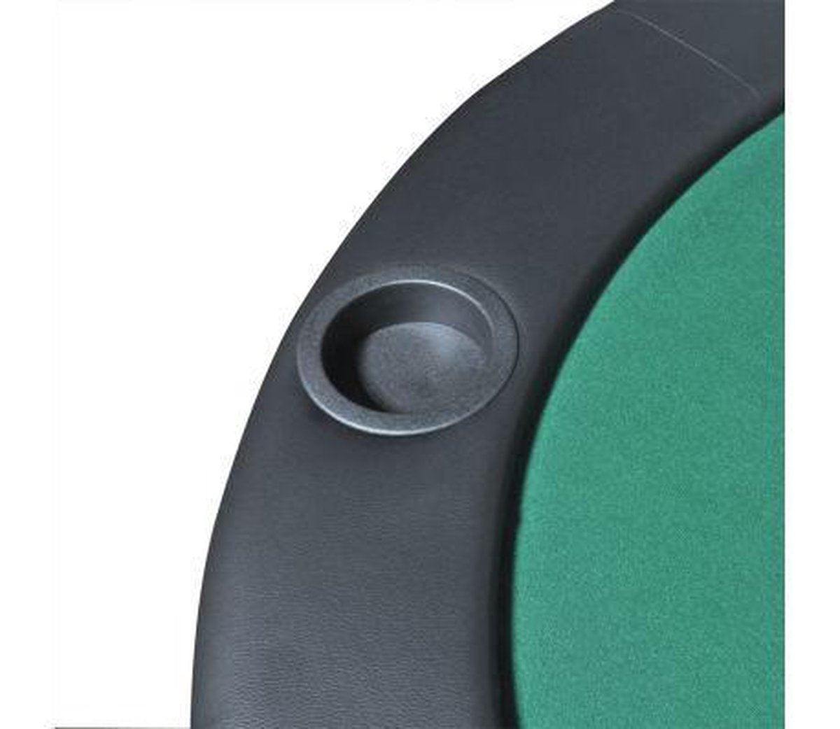 Poker tafelblad voor 10 spelers inklapbaar groen (incl. vloerviltjes)