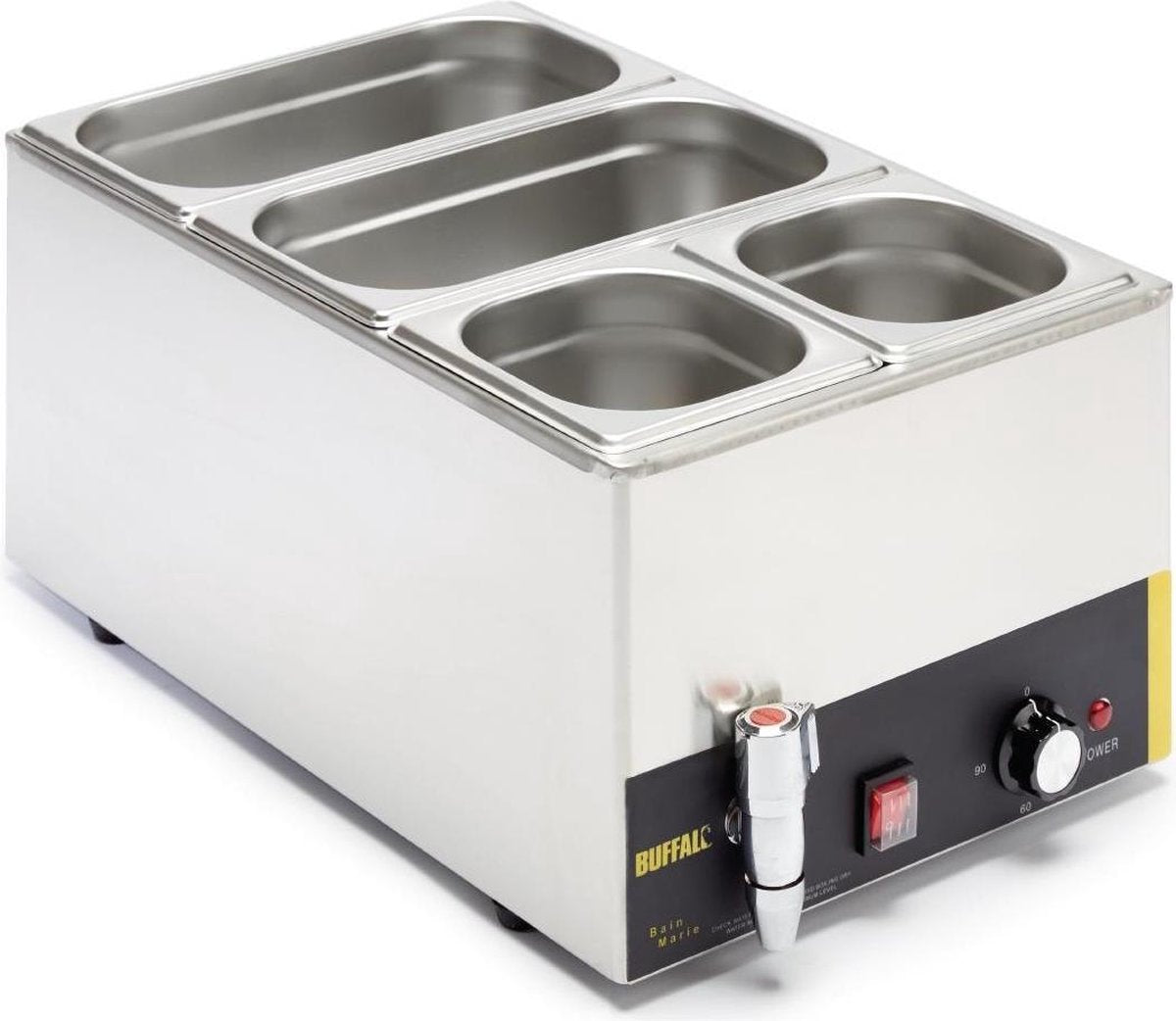 Buffalo RVS Bain Marie met Aftapkraan - 20 Liter - GN 1/1 - 60