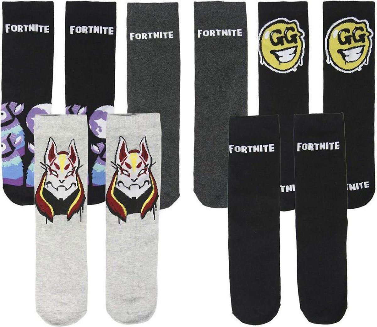 Fortnite - Mixed 5 Socks Pack 35-38