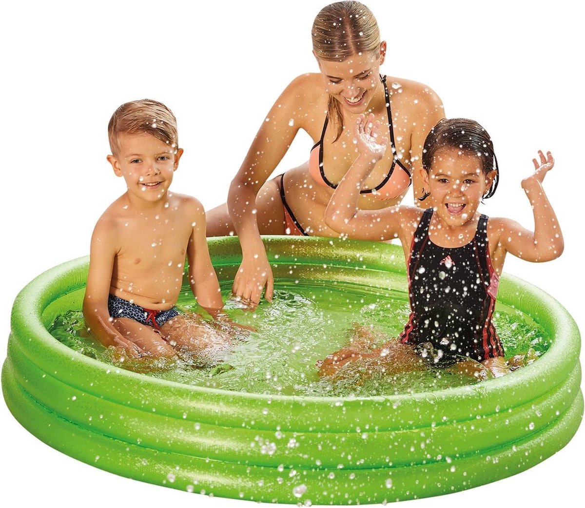 Wehncke Opblaaszwembad Junior 122 X 23 Cm Pvc Transparant/groen