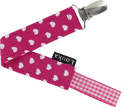 Louka speenkoord hartjes fuchsia