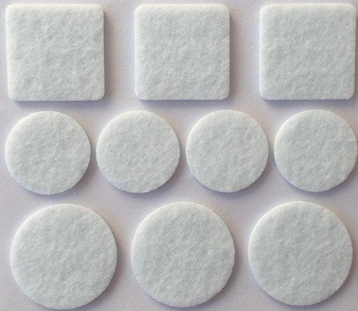 BS - Viltjes stoelpoten - vloerbeschermer antikras - vilt - wit - zelfklevend - 46 stuks assorti