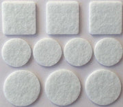BS - Viltjes stoelpoten - vloerbeschermer antikras - vilt - wit - zelfklevend - 46 stuks assorti