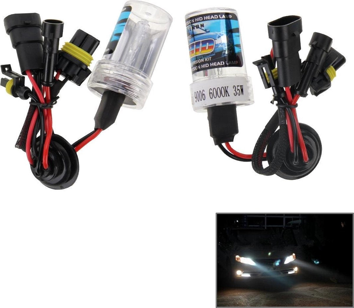 DC12V 35W HB4 / 9006 HID Xenon Light Single Beam Super Vision Waterdichte koplamp