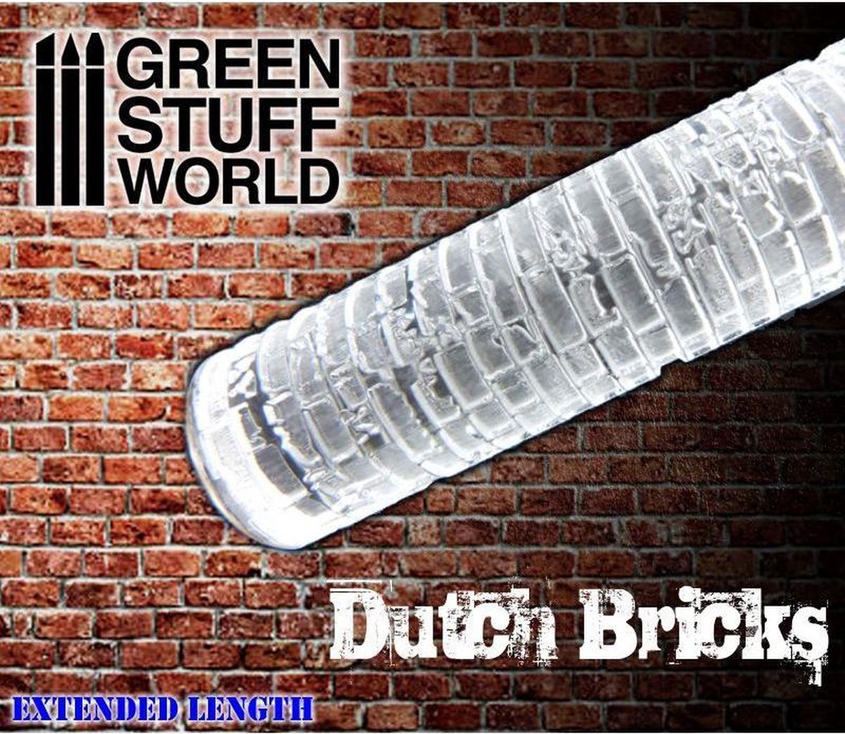 GreenStuffWorld Rolling Pin Dutch bricks