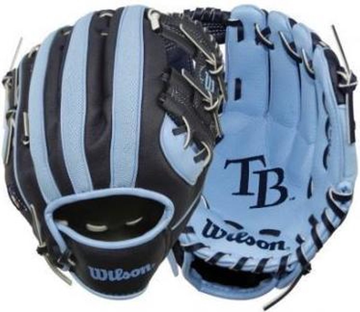 Wilson WTA02RB16 Jeugd Honkbalhanschoen 10 Inch MLB Team Devilrays - Linkshandig vangen