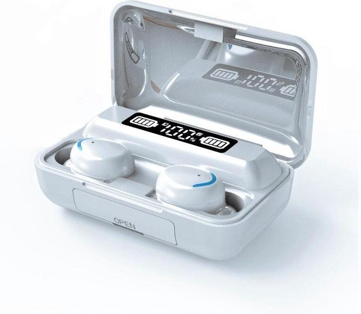 Draadloze Oordopjes - Wireless Headphones F9 - Draadloos - Draadloze Oordopje - Oortjes - Bluetooth - Oor - Earpods - In Ear - Earbuds - Koptelefoon - Bluetooth TWS 5.1 Oortjes - Display LED - Wit