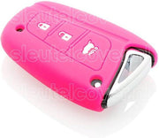 Hyundai SleutelCover - Flour Roze / Silicone sleutelhoesje / beschermhoesje autosleutel