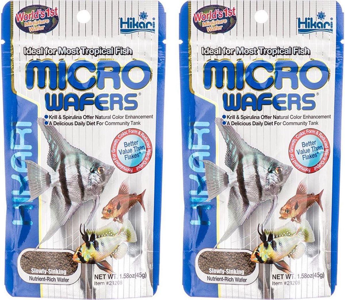 Hikari vissenvoer Micro Wafer 45 g per 2 stuks