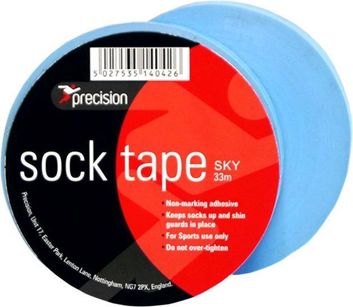 Precision Sokkentape 33 M X 19 Mm Pvc Lichtblauw 10 Stuks