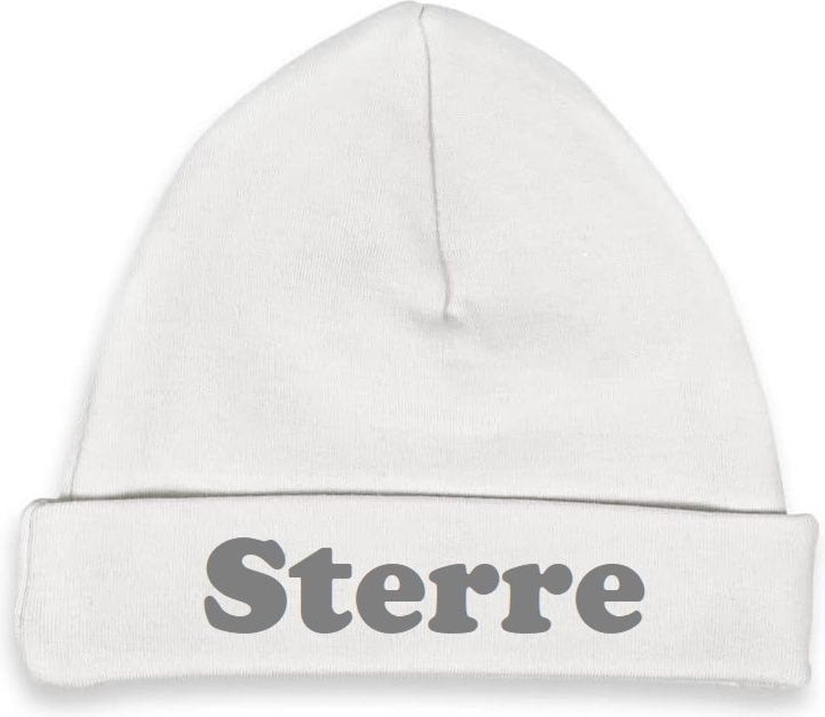 Funnies baby mutsje met naam - Gepersonaliseerd - kraamcadeau - wit