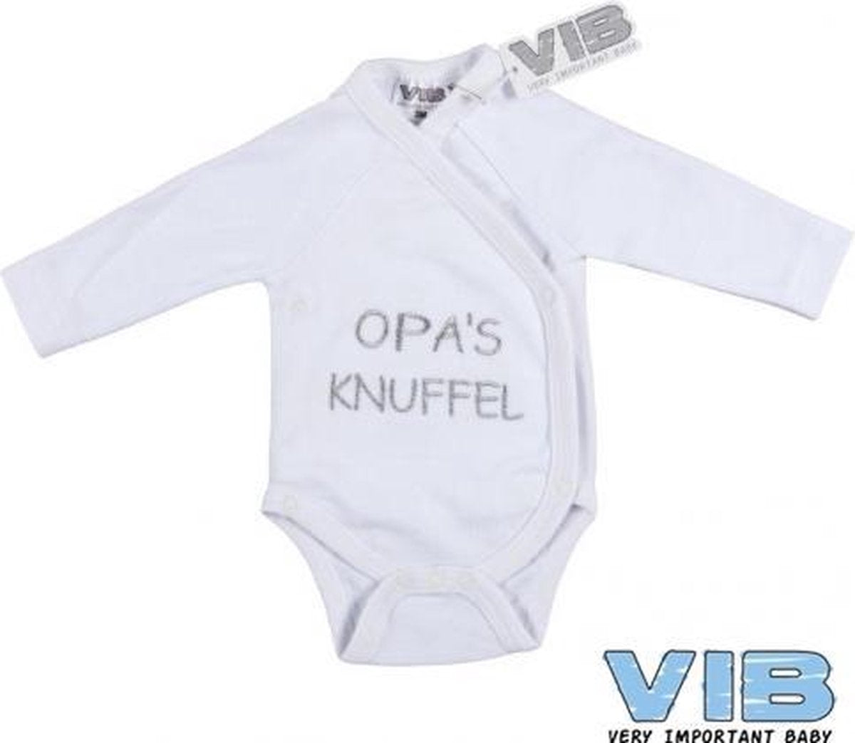 VIB Romper - Opa's knuffel WIT