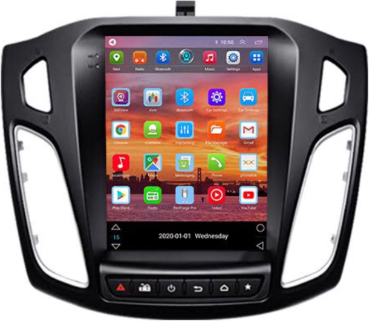 Ford Focus 2011-2019 Android 9.0 navigatie en multimediasysteem Bluetooth USB WiFi 2+32GB