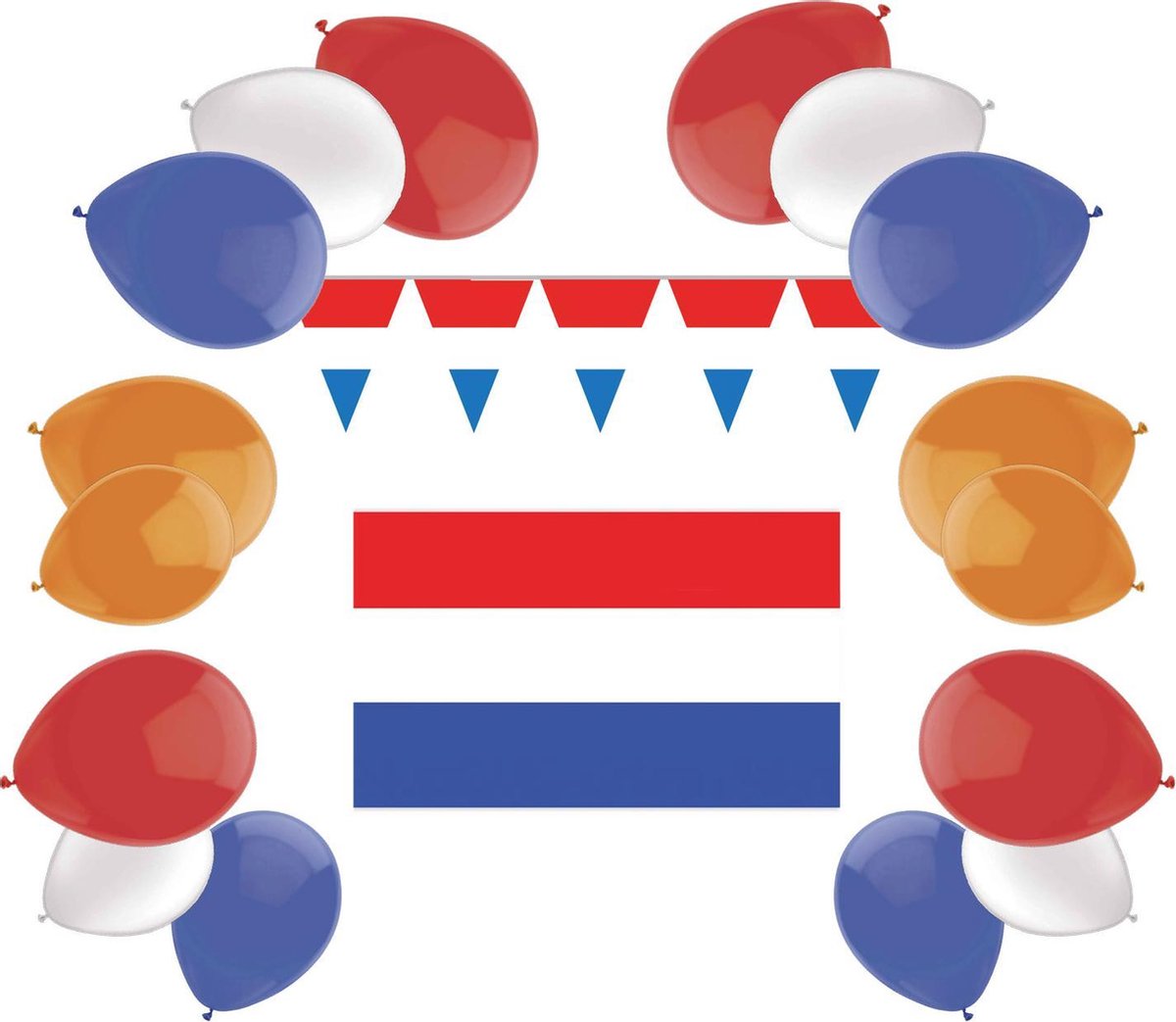 e-Carnavalskleding.nl Holland feestversieringspakket Small | Versiering Nederland voor een feest | Nederlandse versiering Small
