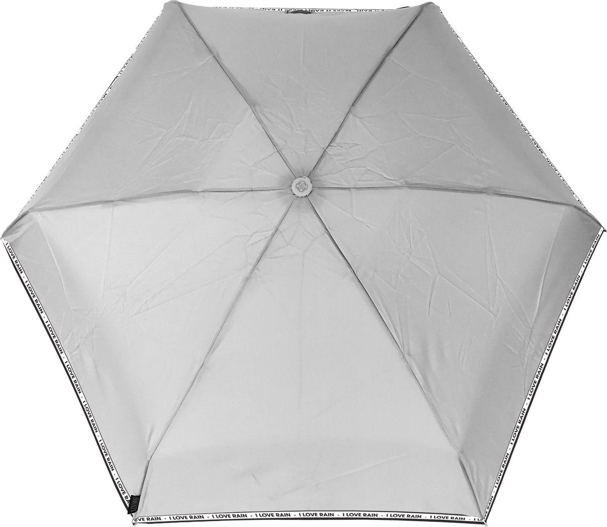Smati I Love Rain  Opvouwbare Stormparaplu - Compact Auto - Auto Open/Dicht - ø 97 cm - I Love Rain   Grijs