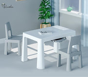 Setje tafel met stoelen Wit Grijs
