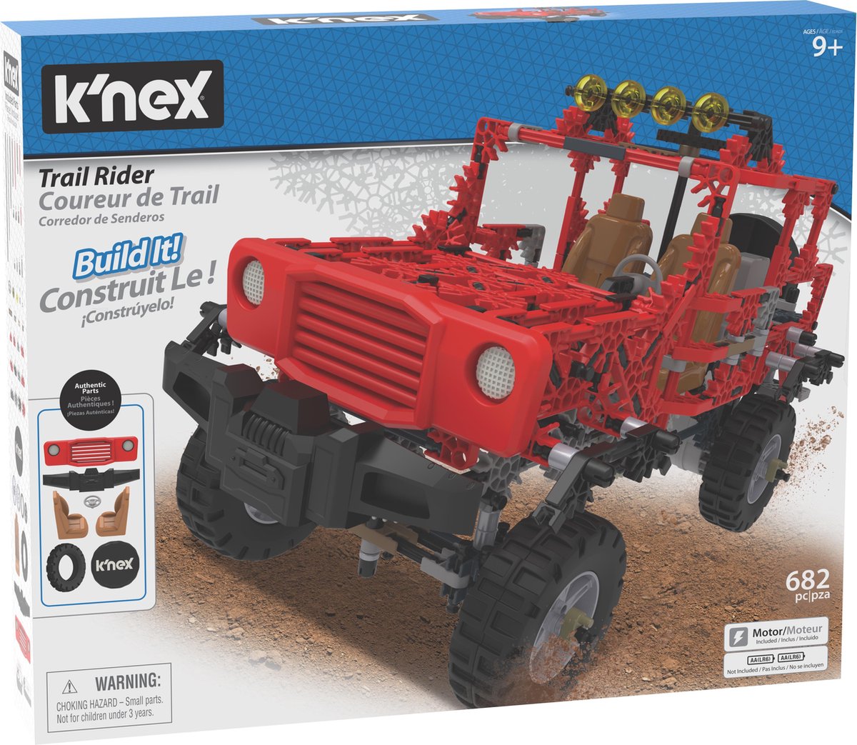 K'NEX Gemotorizeerde Rode Jeep - Bouwset