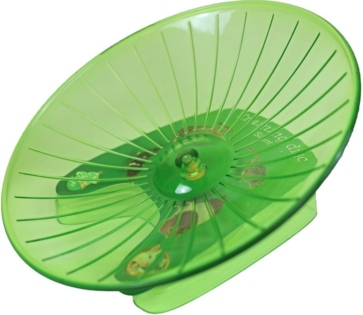 Knaagdier silent trainingsdisc 21 cm groen