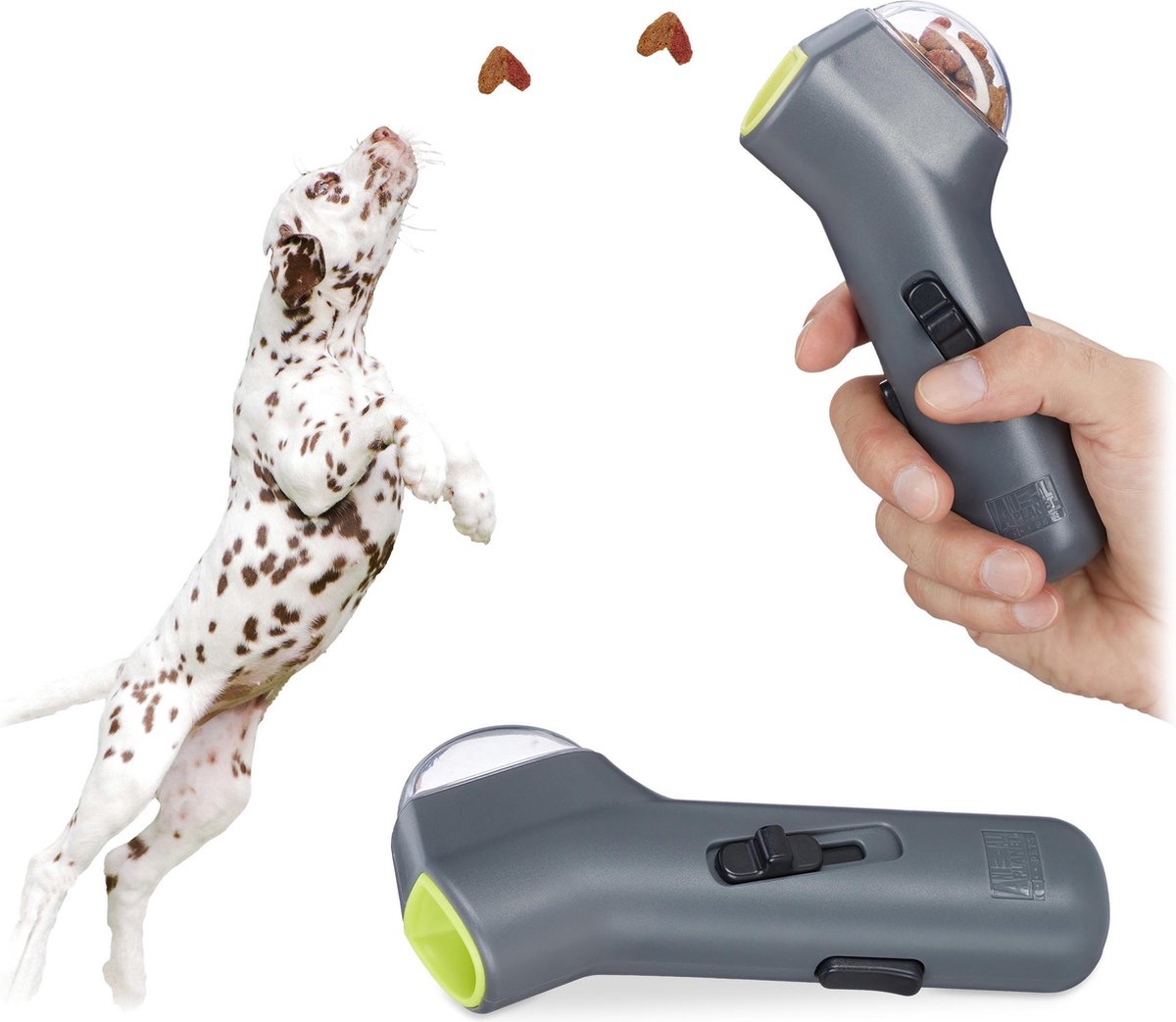 relaxdays 2 x snoepjes schieter - interactief hondenspeelgoed - dierensnoepjes schieter