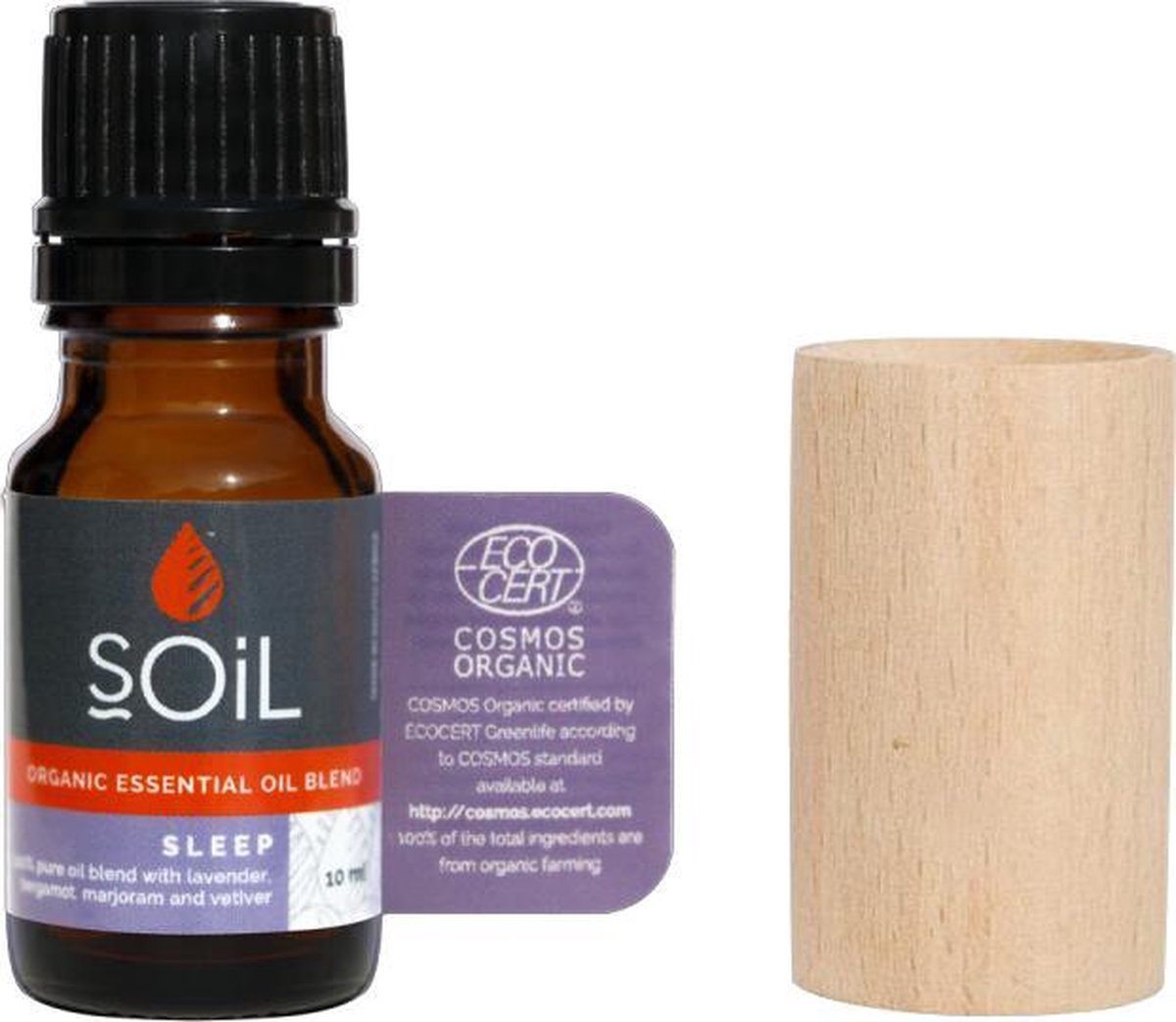 Soil - Sleep Met Aroma Blokje - Biologische Etherische Olie - 10 Ml - Rustgevend - Gewoon Heerlijk (Door) Slapen