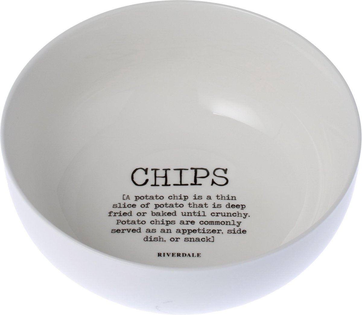 Riverdale - Schaal - Chips - Wit -  23 cm