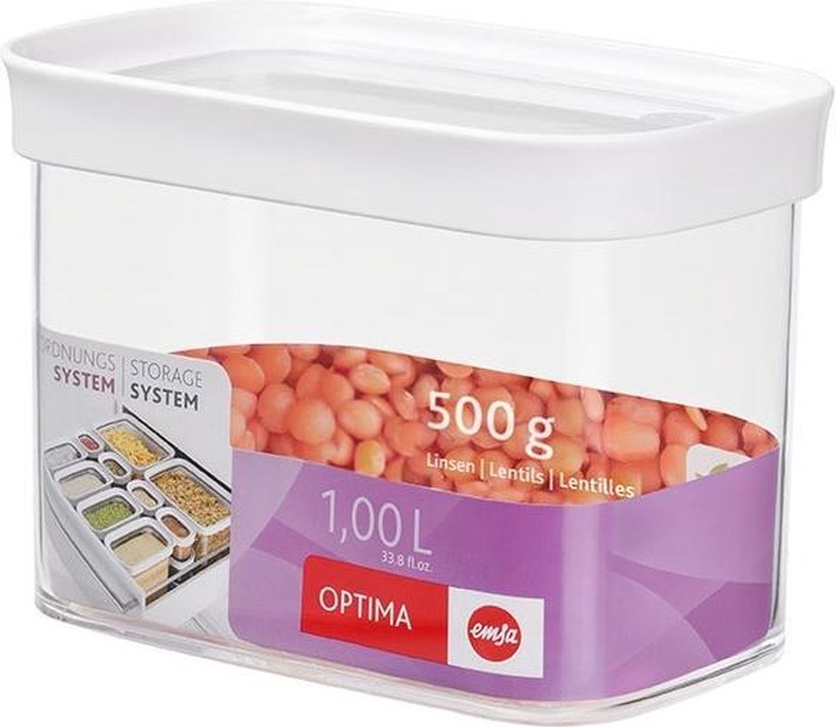 OPTIMA vershouddoos. rechthoekig. 1.0L