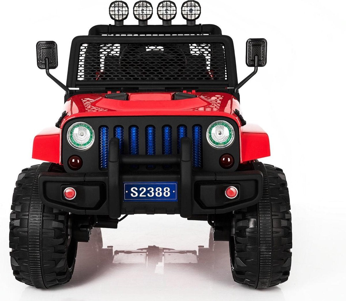Monster Jeep - Elektrische Kinderauto - Accu Auto - Incl. Afstandsbediening - Rood