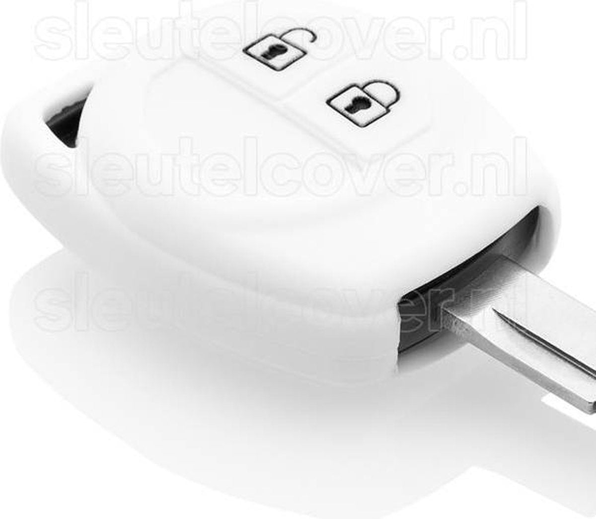 Suzuki SleutelCover - Wit / Silicone sleutelhoesje / beschermhoesje autosleutel