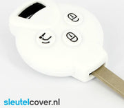 Smart SleutelCover - Wit / Silicone sleutelhoesje / beschermhoesje autosleutel